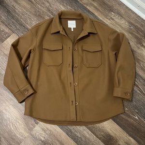 Avec Les Filles Camel Brown Shacket